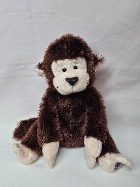 Ganz Webkinz - Lil Kinz Brown Shaggy Monkey HS008 Stuffed Animal Toy No Code